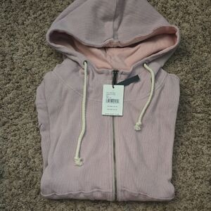 Ampersand Ave Zip-up Hoodie Sweatshirt | NWT | Light Purple & Pink
